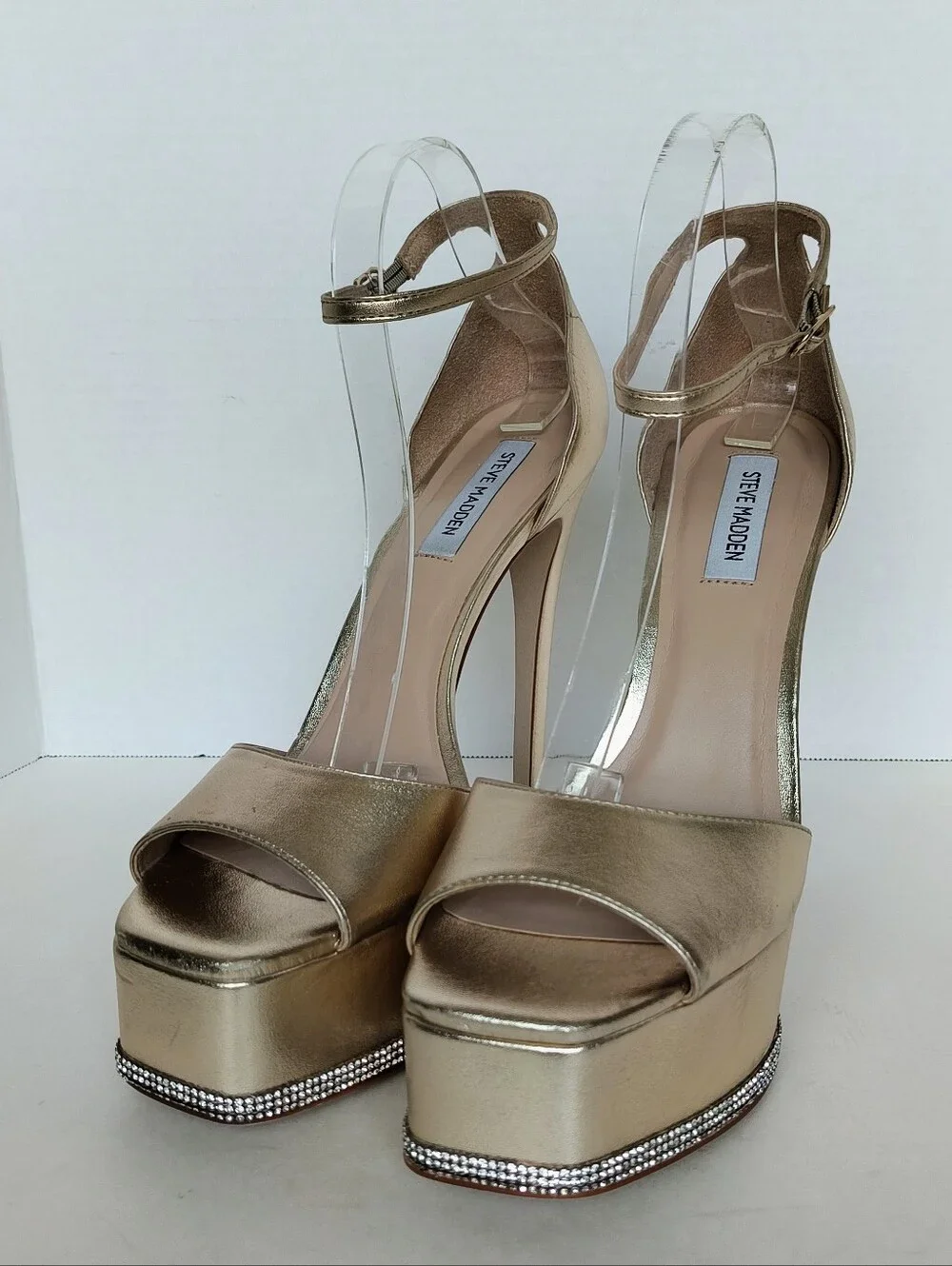 New w/o Box Steve Madden Keeva Ankle-Strap Platform Stiletto Dress Sandals